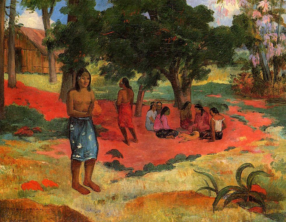 Whispered Words, II - Paul Gauguin Painting